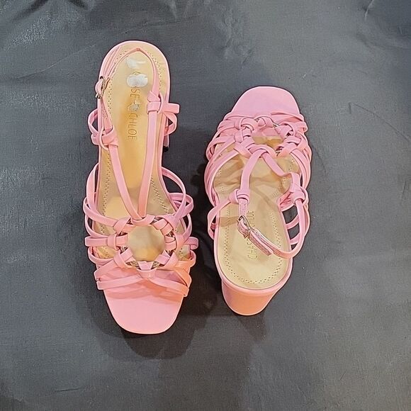 BRAND NEW CHASE+CHLOE BLOCK HEEL OPEN TOE MULTI-STRAP SANDAL - Picture 4 of 15